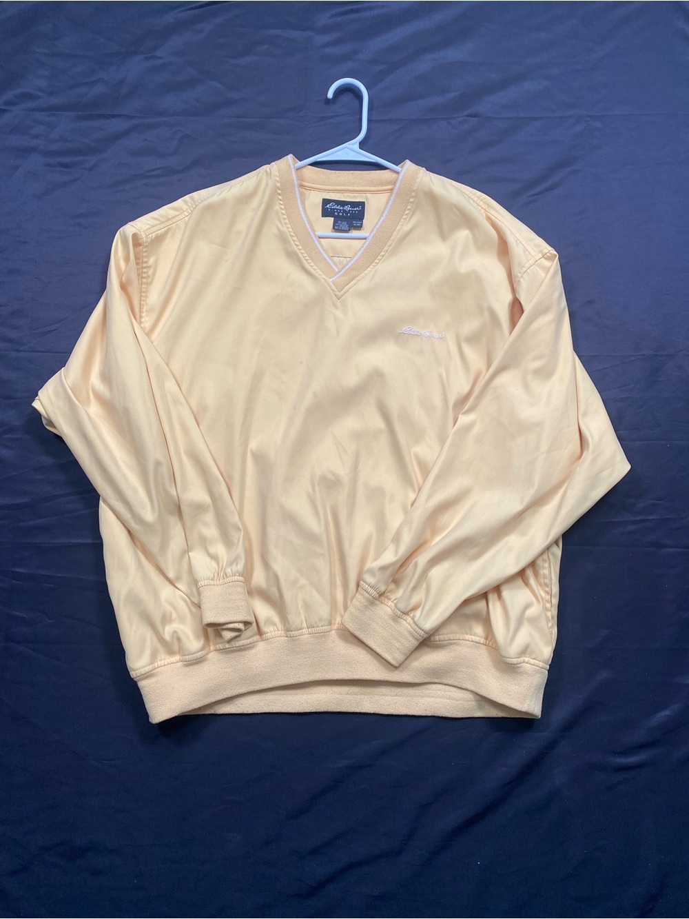 Eddie Bauer Pale Yellow V-Neck Men’s Sweater
